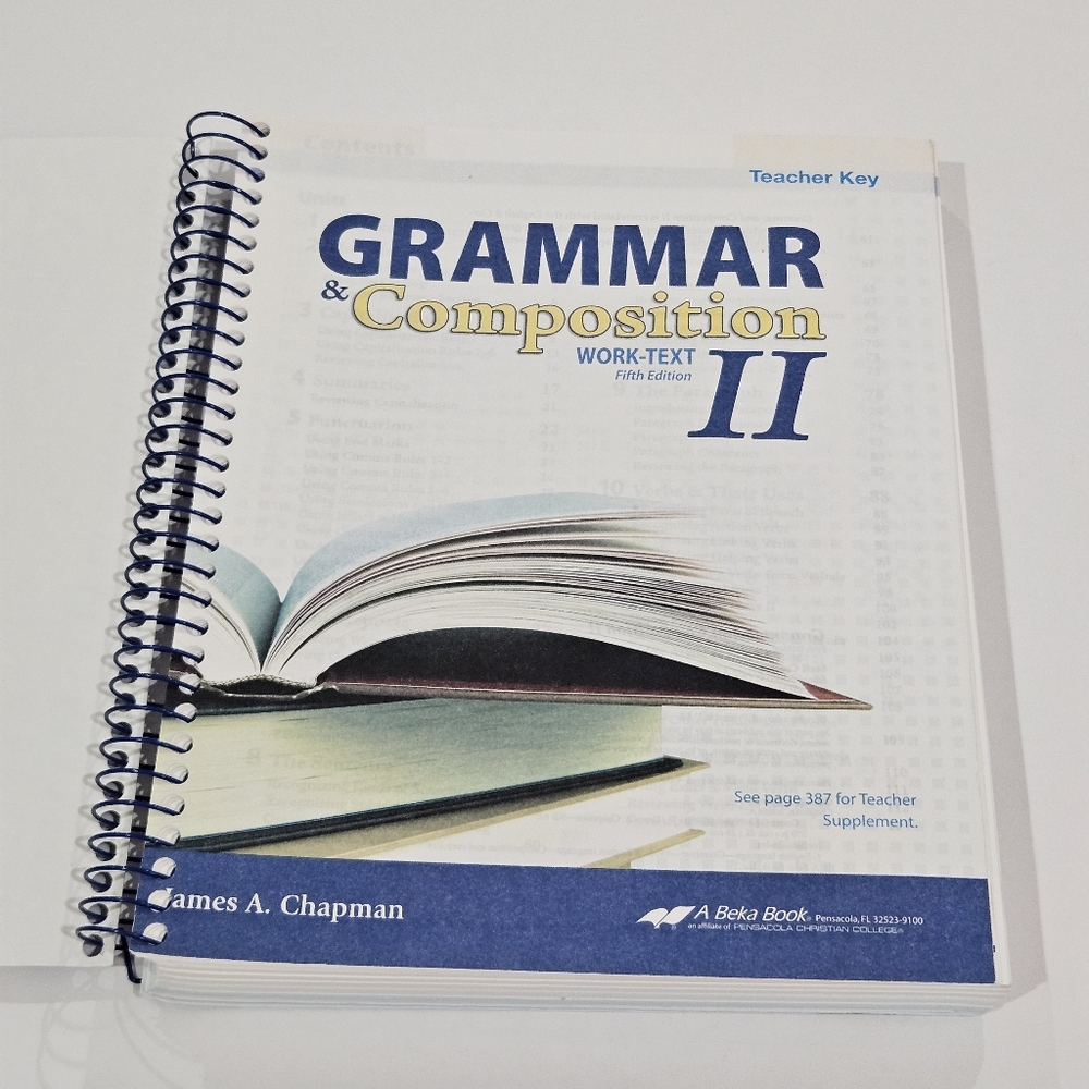 Abeka Grammar & Composition II Fifth Edition Work-Text Teacher Key, GUC - Picture 5 of 16